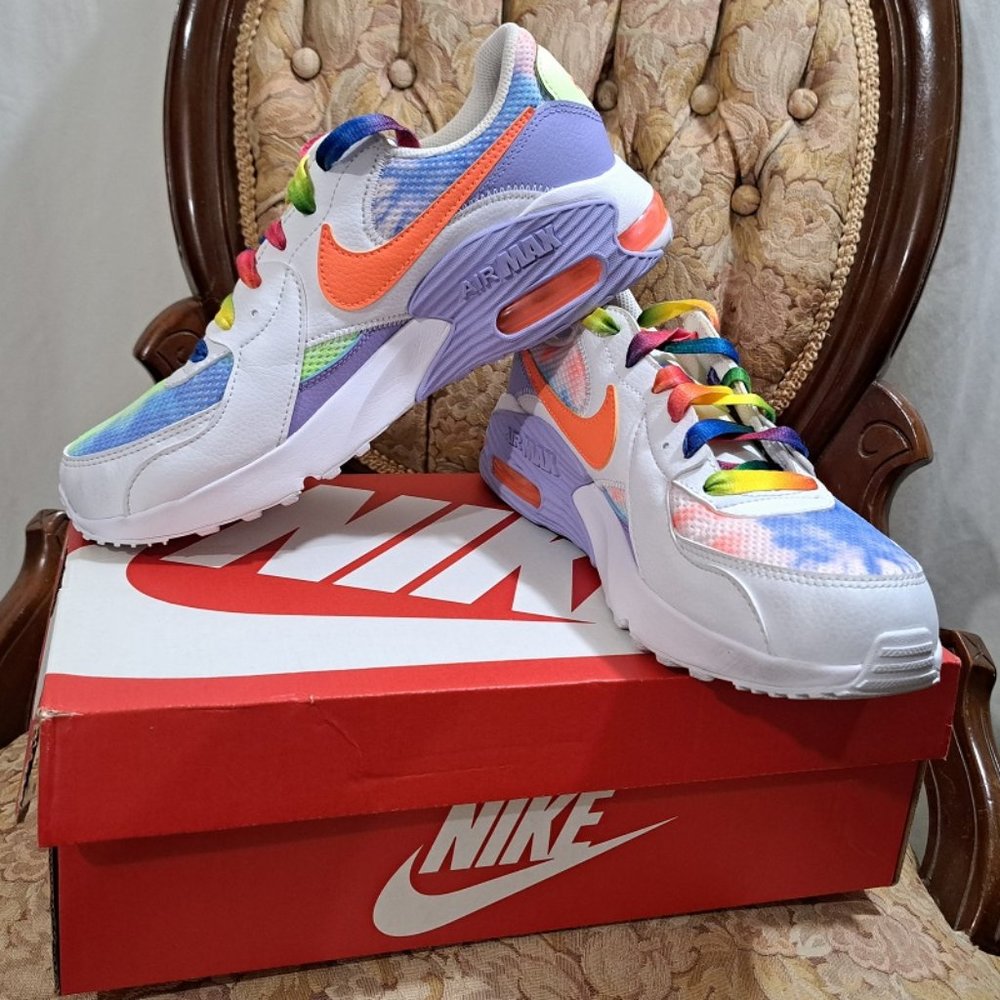 Nike Air Max EXCEE Tie Die Purple Orange Multi Color HTF Womens sz 9